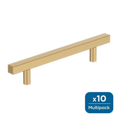 Amerock Square Bar Pulls for Cabinets or Furniture, 10 Pack