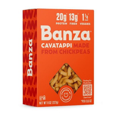 Banza Cavatappi Pasta from Chickpeas Noodles, 8oz (Pack of 4)