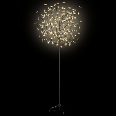 vidaXL Christmas Tree Decoration Artificial Tree with Cherry Blossom Lights - Warm White 70.9"