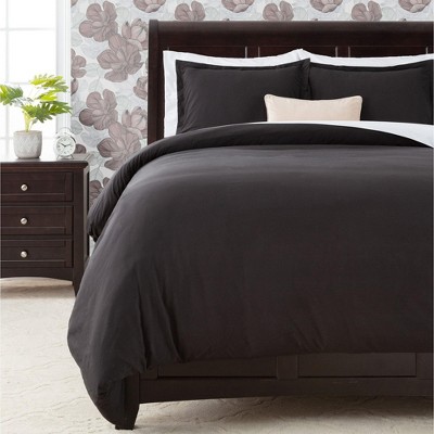 Chanasya Solid Color Microfiber Duvet Cover Set