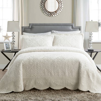 VCNY 3pc Westland Quilted Plush Bedspread Set
