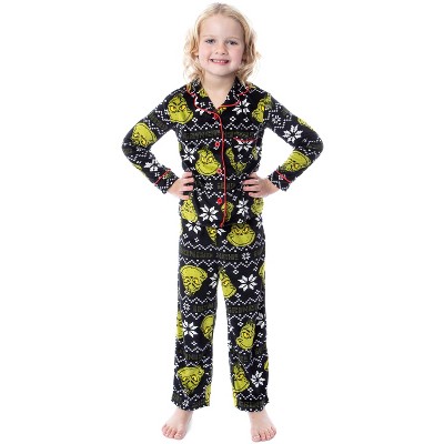 Seven Times Six Dr. Seuss GRINCH Who Stole Christmas Matching Family Pajama Sets Black