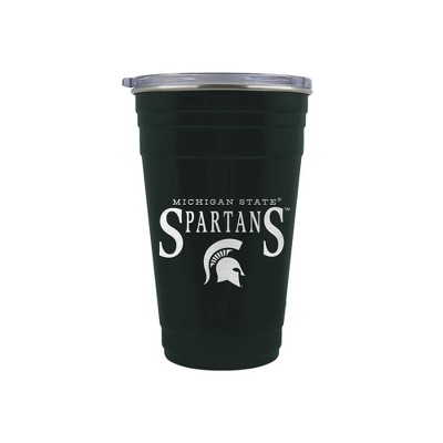NCAA Michigan State Spartans Tailgater Tumbler - 22oz: Stainless Steel, Acrylic Lid