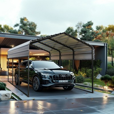 Captiva Designs 10’ x 15’ Galvanized Steel Carport Canopy Shelter