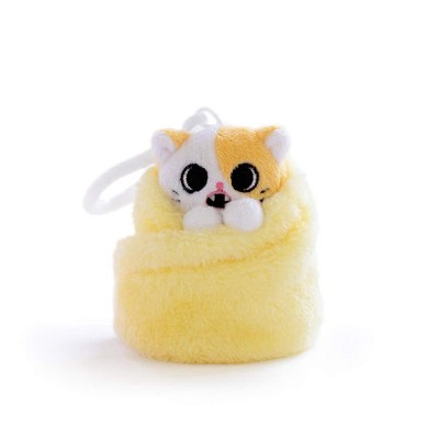 Uncute Purritos 3 Inch Cat In Blanket Plush Key Ring - Pork Bun