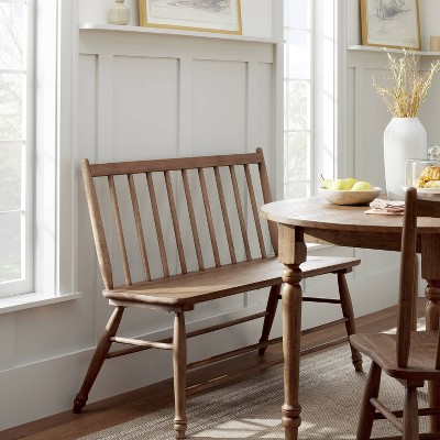 Vintage Windsor Dining Bench - Aged Oak - Hearth & Hand™ with Magnolia
