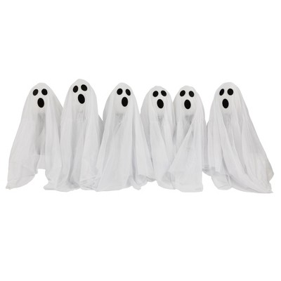 Northlight LED Lighted Ghost Halloween Outdoor Pathway Markers - 30" - Set of 6