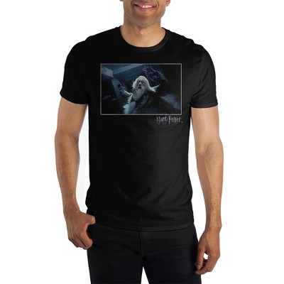 Hogwarts Movie Dumbledore Mens Black Short Sleeve Shirt