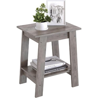 2-Tier End Table, Side Table with Bottom Shelf, Nightstand for Small Spaces