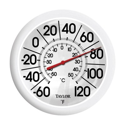 Taylor - Dial Thermometer - Plastic - White - 8.5 in.