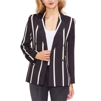 Vince Camuto Womens Dramatic Stripe Double Breasted Blazer Jacket
