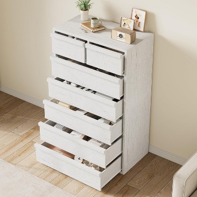 5 Drawer Dresser for Bedroom, Large Drawers Storage, Wooden Dresser Organizer, Upright Chest of Drawers, Multi-Drawer Chest, for Living Room