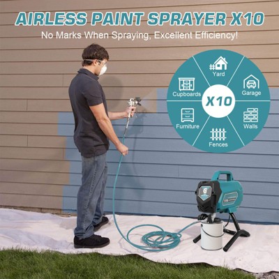 TROPOW Air Spray Gun Kit, Premium Electric Paint Gun - 750W 3300 Psi with Extension Pole & Cleaning Kits for Cars, House DIY