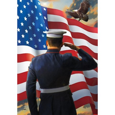 America's Heroes Military House Flag USA Pride Troops 28" x 40" Briarwood Lane