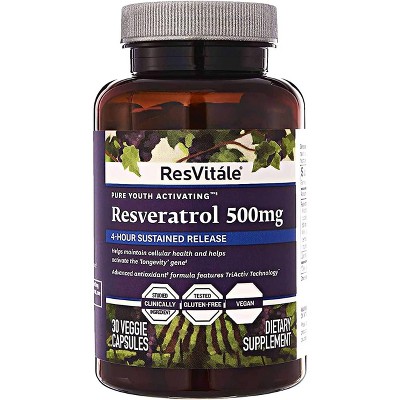 ResVitále Collagen Enhance - Beauty Supplement with Hyaluronic Acid & Resveratrol - 60 Capsules