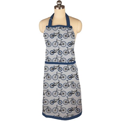 MU Kitchen Adjustable Cotton Designer Apron, 35-Inches, Biking