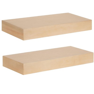 Kate and Laurel Havlock Wood Shelf Set