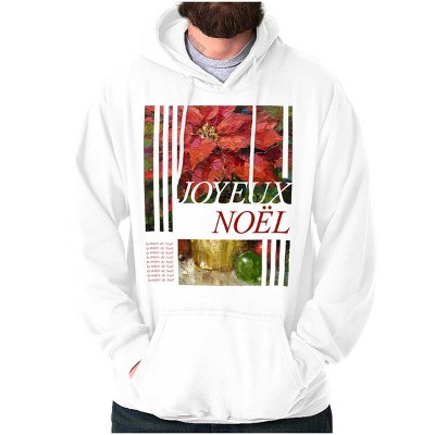 Poinsettia Christmas Joyeux Noel Hoodie Sweatshirt Women Men Brisco Brands