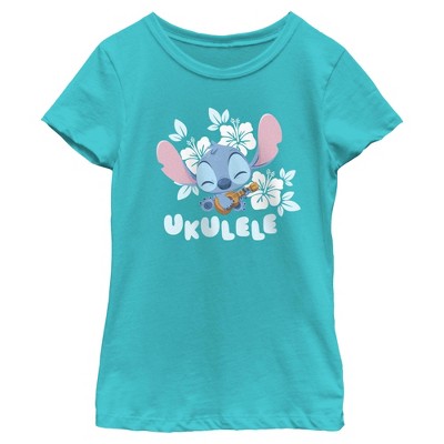 Girls Lilo & Stitch Happy Ukulele T Shirt
