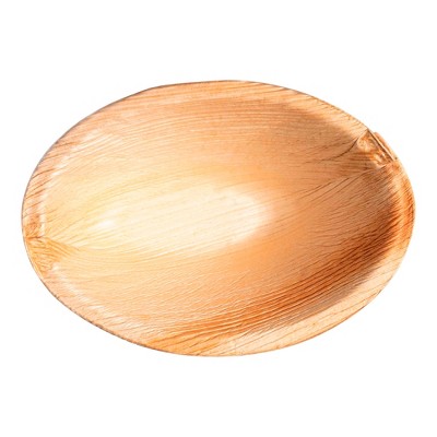 Smarty Had A Party 3.5 oz. Oval Palm Leaf Eco Friendly Disposable Bowls - 100 pcs