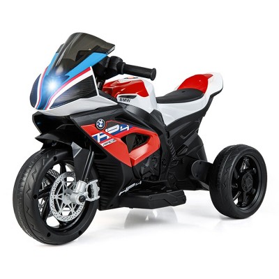 Costway 12V Kids Ride on Motorcycle Licensed BMW 3 Wheels Electric Toy w/ Light & Music