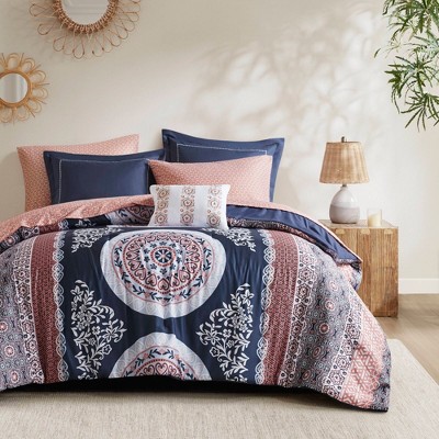 Stylish Boho Print Comforter Set, All Season Home Textile for Modern Bedroom Decor