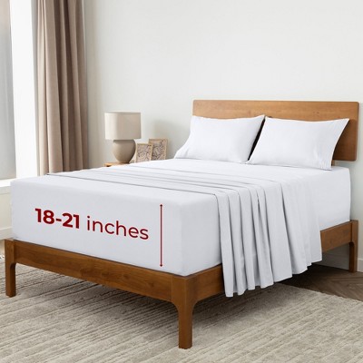Mellanni 1800 Bed Sheet Set With DEEP Fitted Sheet