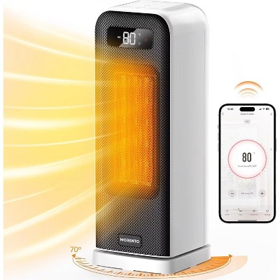 MORENTO Smart Space Heater, 1500W Electric Heater with Wi-Fi & Voice Control, Portable Heaters with Thermostat for Indoor Office Bedroom Home