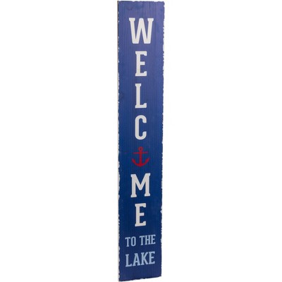 Pavilion Gift Company - Welcome to the Lake - 48" Wooden Sign - Wall Sign Panels