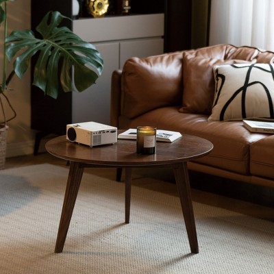 Sapphtopaz Coffee Table for Living Room Round Coffee Table Solid Wood Center Table Low Table for Living Room, Home Small Space, Office