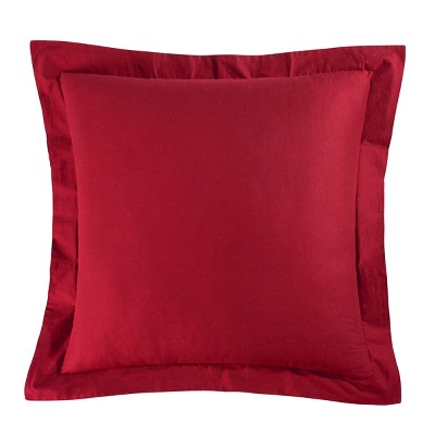 C&F Home 26" x 26" Solid Red Cotton Euro Sham - Machine Washable