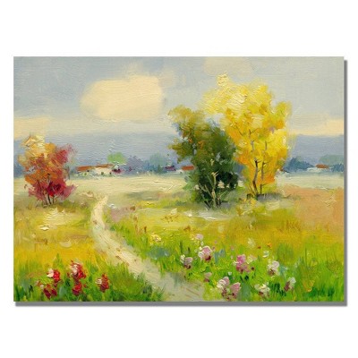 Trademark Fine Art 35" x 47" A New Day II by Rio: Gallery-Wrapped Canvas, Digital Landscape Art, Modern Decor Style