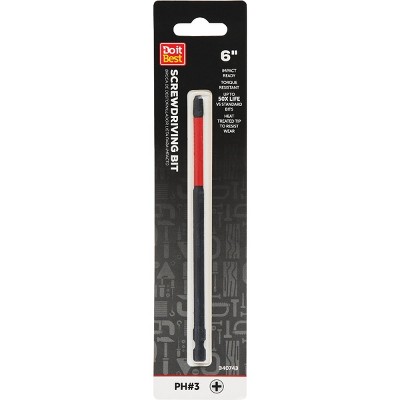 Do it Best  6 In. Phillips #3 Impact Ready Screwdriver Bit QJDIB-SC-012