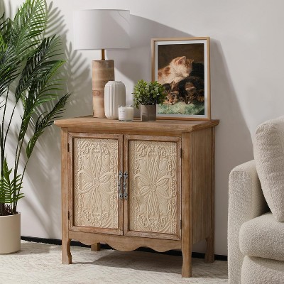 Heynemo 2-Door Storage Cabinet, Accent Buffet Server Cabinet, Kitchen Sideboard Cabinet, Wood Cabinet Organizer for Living Room