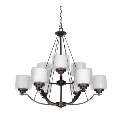 Sunset Lighting  Abbot 9-Light Chandelier in Provincial Bronze