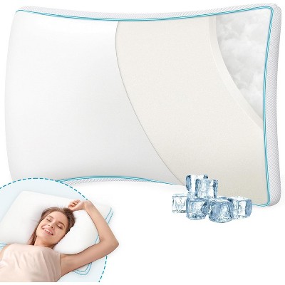 HEYCUZI Bed Pillows Queen Size - Premium Luxury Hotel Quality Cooling Bed Pillows for Sleeping,Soft Fluffy & Memory Foam Filling (Medium)