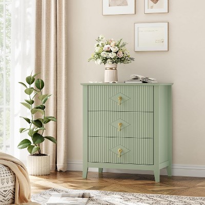 Modern Fluted Dresser, 3/5/6/7 Drawer Wood Dresser for Bedroom, Modern Chest of Drawers, Storage Organizer Cabinet for Living Room, Entryway