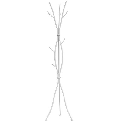 TiramisuBest Black Metal Free - Standing Coat Rack Hall Tree: 74" Tall with 11 Hooks, Ideal for Entryway & Bedroom, Contemporary Modern Design!