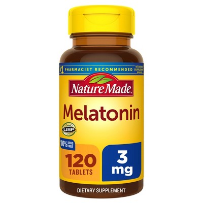 Nature Made Melatonin 3mg 100% Drug Free Sleep Aid for Adults Tablets - 120ct