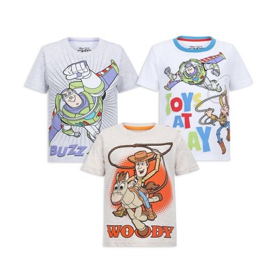 Disney Toy Story Boys 3 Pack T-Shirt for Toddlers and Big Kids
