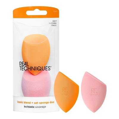 Real Techniques Iconic Blend + Set Makeup Sponge Duo - 2 ct
