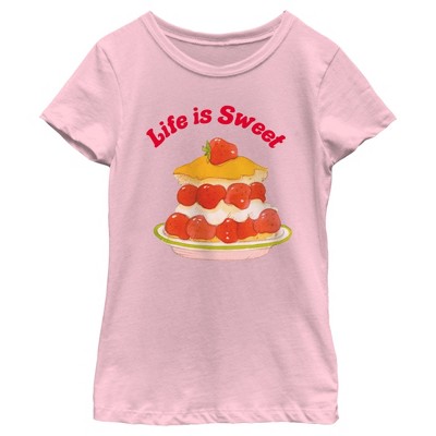 Girl's Strawberry Shortcake Life is Sweet Cake T-Shirt