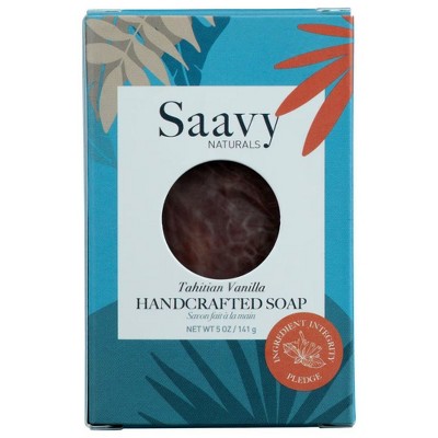 Saavy Naturals Handcrafted Tahitian Vanilla Soap - 5 oz