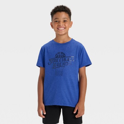 Boys' Long Sleeve 'Streetball Legend' Graphic T-Shirt - Cat & Jack™ Dark Blue