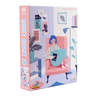 de.bored Quiet Night in Puzzle Jigsaw Puzzle - 500pc: Shapes & Colors, Travel Theme