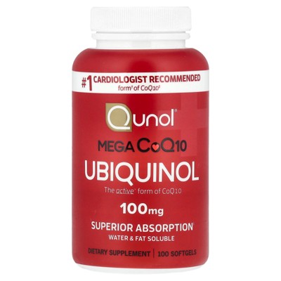 Qunol Mega CoQ10 Ubiquinol, 100 Softgels