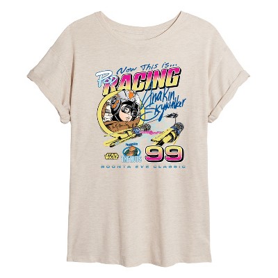 Women's - Star Wars - This Is Podracing Anakin Skywalker Oversized Graphic T-Shirt
