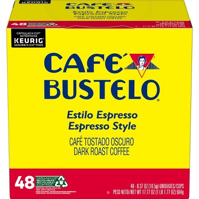 Café Bustelo Espresso Dark Roast Coffee - Keurig K-Cup Pods - 48ct