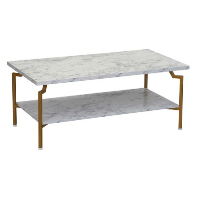 Crown Rectangular Coffee Table with Storage Shelf