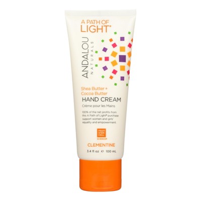 Andalou Naturals Clementine Shea Butter and Cocoa Butter Hand Cream - 3.4 fz